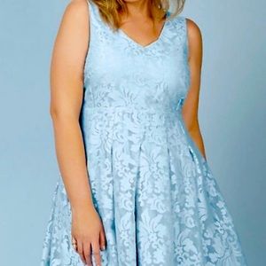 Torrid X Rebel Wilson Blue Alice Skater Dress
